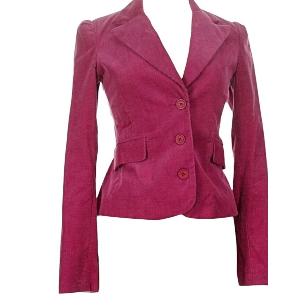 VTG Juicy Couture Pink Corduroy Blazer Jacket Y2K USA EUC small